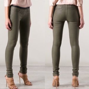 HELMET LANG olive green tencel pants jeggings